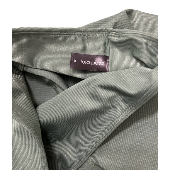 Lola Getts Hi-rise Biker Short- Succulent Rib Pattern Size XL Green - Picture 8 of 10